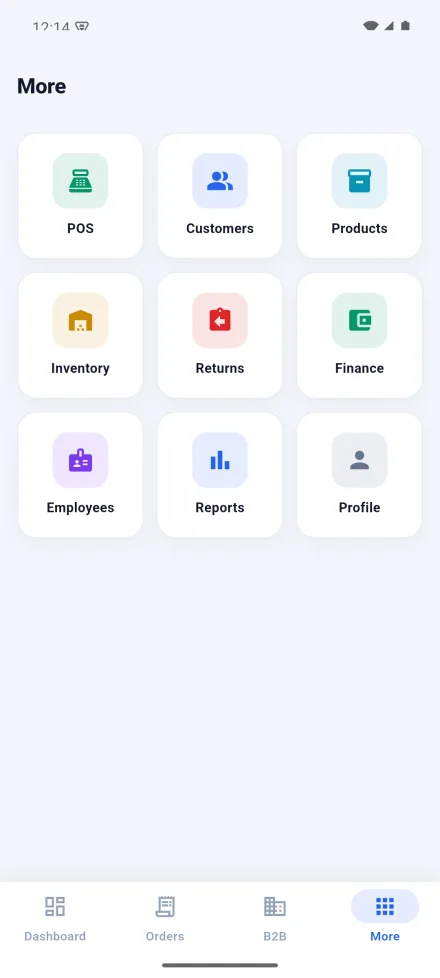 Modules menu